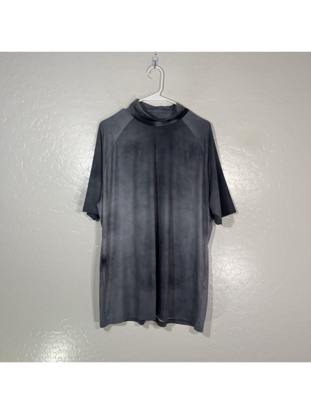 PXG Shirt Mens Large Gray Short Sleeve Mock Neck Golf Athletic Performance